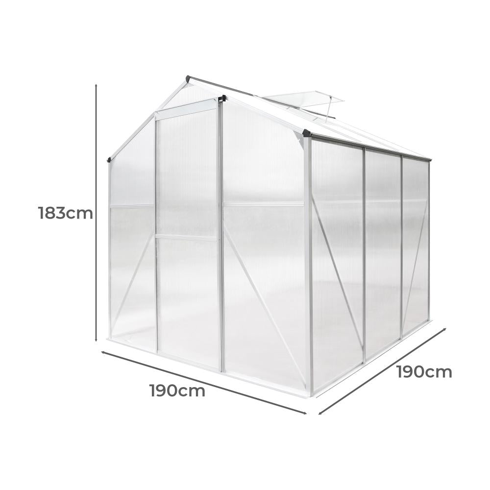Gardeena Aluminium Frame Polycarbon Large Greenhouse | Vegetable Growing Walk In Greenhouse