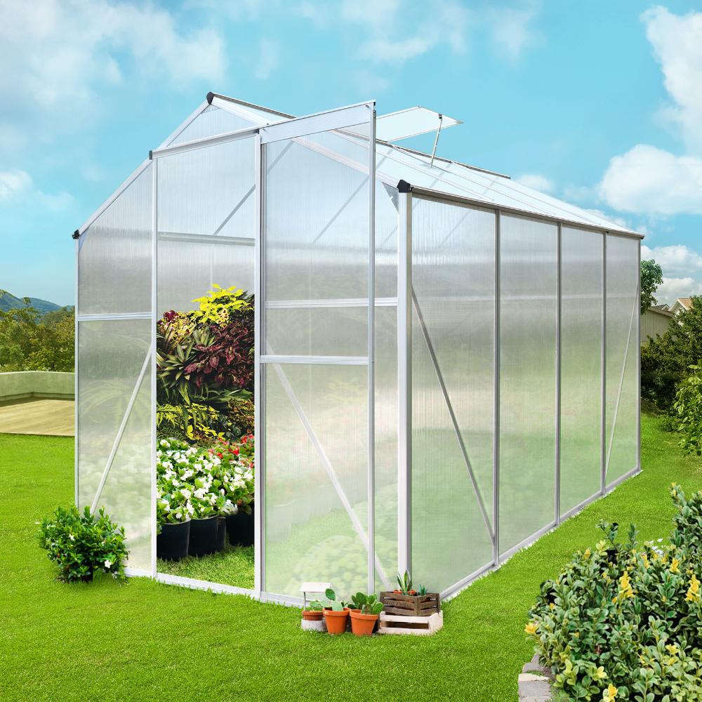 Gardeena Aluminium Frame Polycarbon Large Greenhouse | Vegetable Growing Walk In Greenhouse