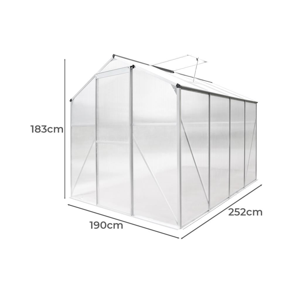 Gardeena Aluminium Frame Polycarbon Large Greenhouse | Vegetable Growing Walk In Greenhouse