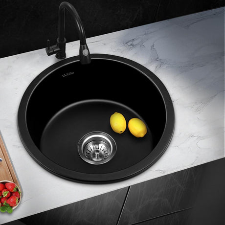 Super High Quality Granite Stone Composite Kitchen Sink in Black or White | Kitchen Laundry Granite Sinks