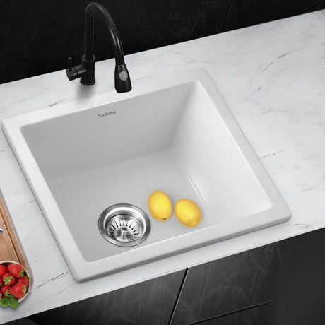 Super High Quality Granite Stone Composite Kitchen Sink in Black or White | Kitchen Laundry Granite Sinks
