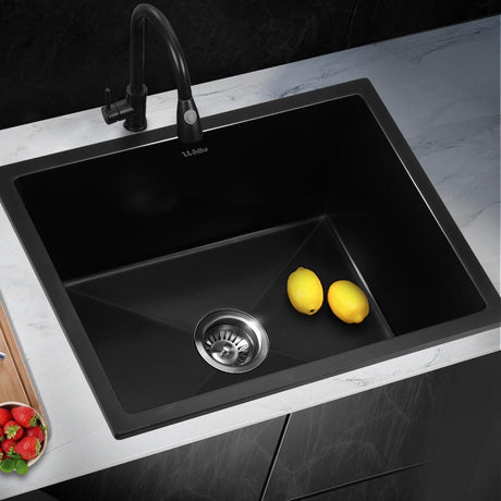 Super High Quality Granite Stone Composite Kitchen Sink in Black or White | Kitchen Laundry Granite Sinks
