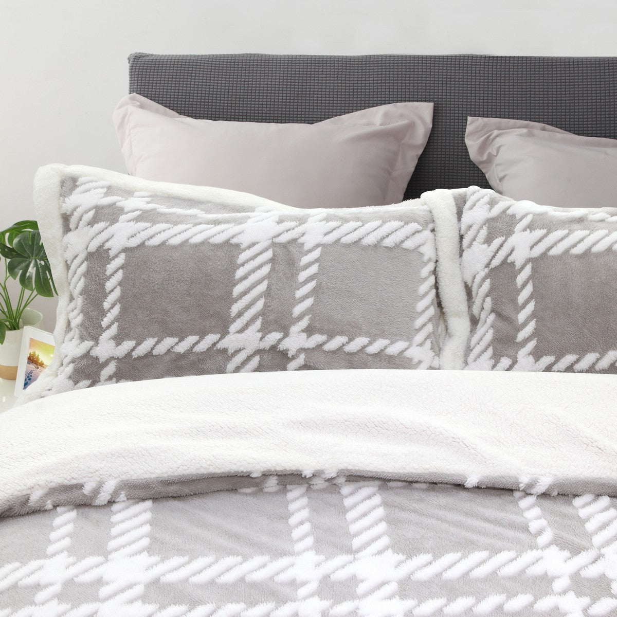 Ramesses 2 in 1 Teddy Fleece Sherpa Blanket Quilt Cover Set | Plush Warm Fleece Comforter Reversible Set