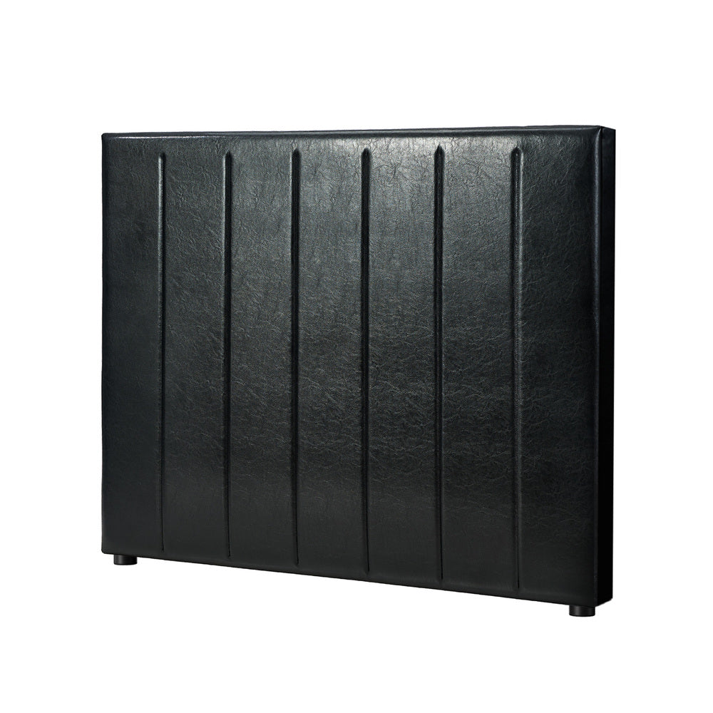 Amalfi Nero Black PU Leather Headboard | Luxury Elegant Bed Head Multi Size Bed Fit