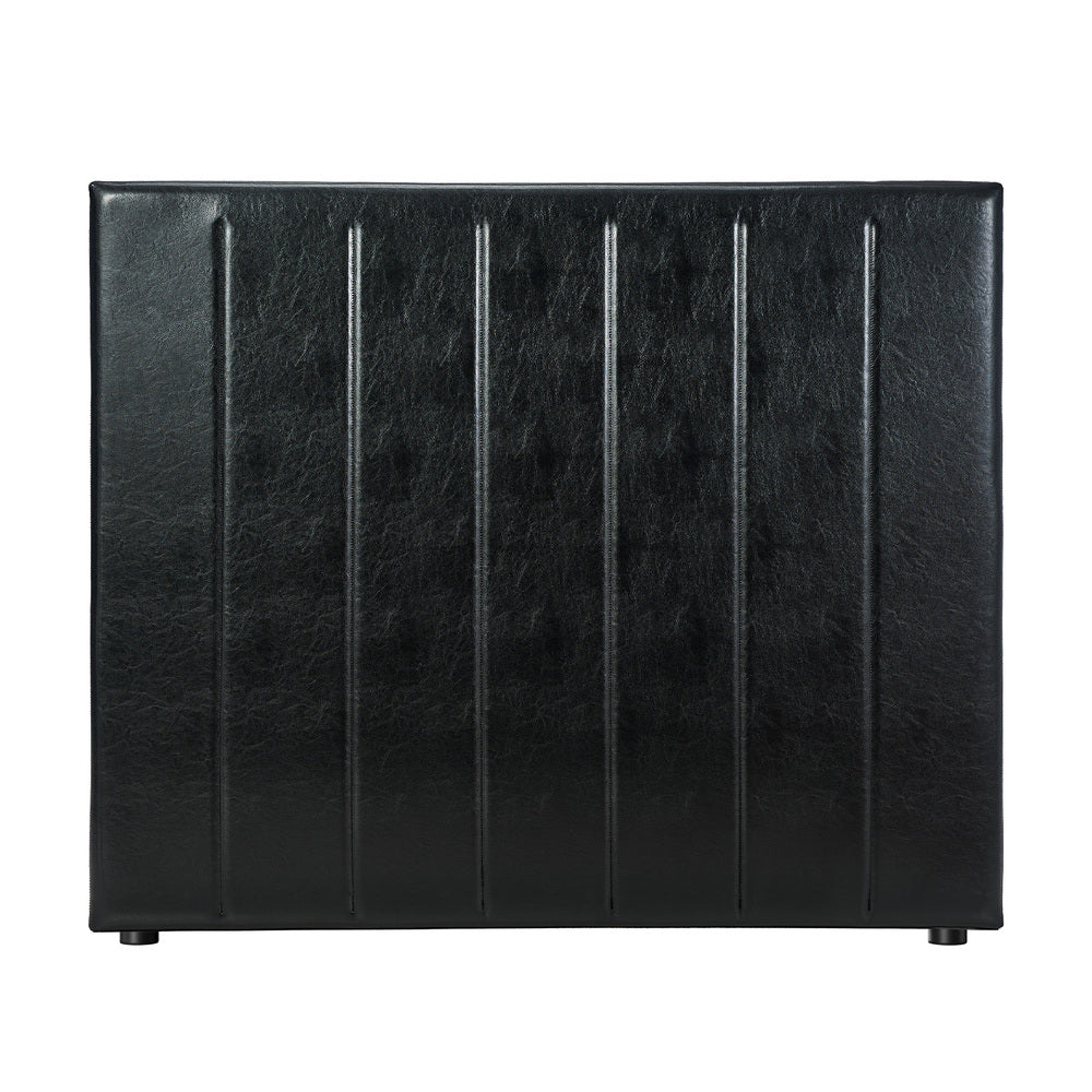Amalfi Nero Black PU Leather Headboard | Luxury Elegant Bed Head Multi Size Bed Fit