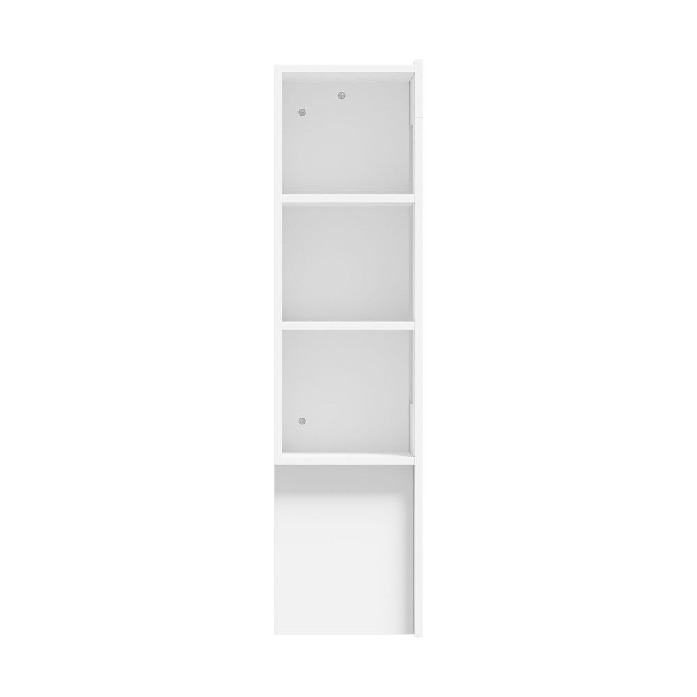 Amari Blacno Wooden Multi Storage Bed Head | White Modern Storage Shelves Feature Headboard