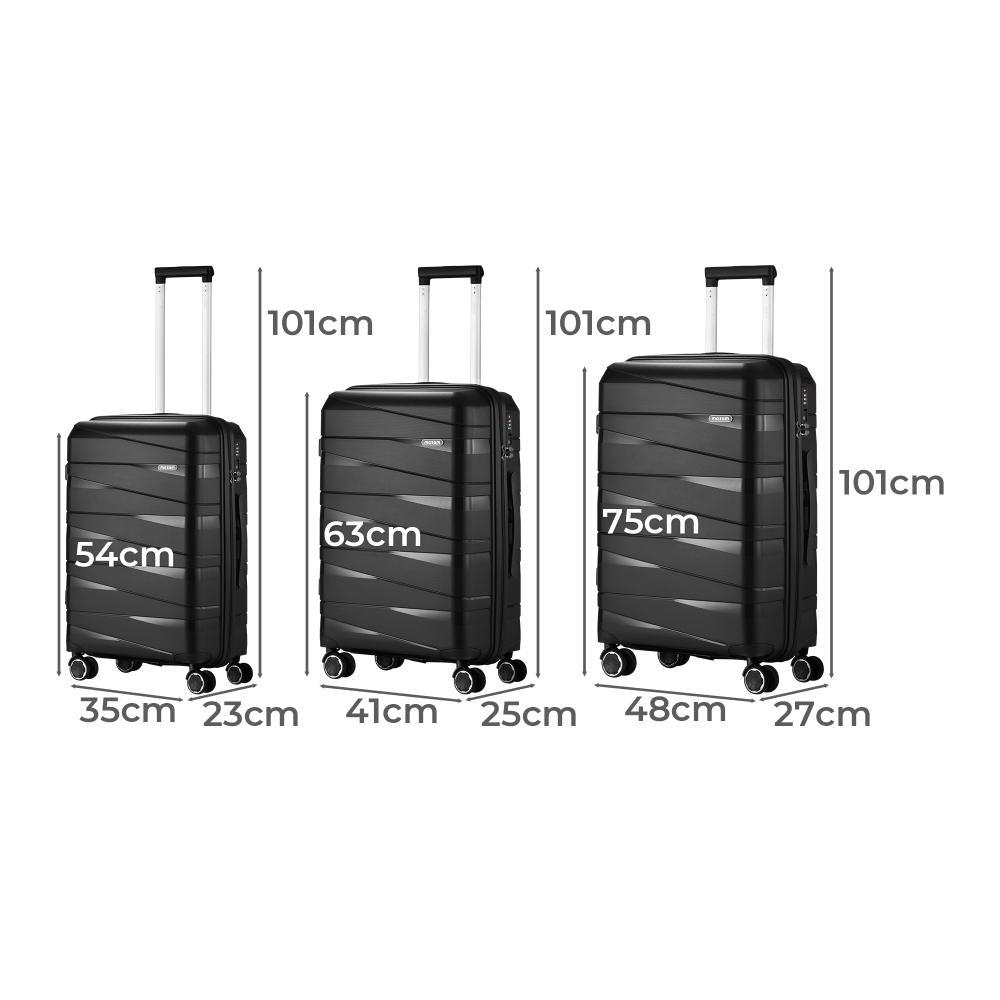 Imola Durabale 3pc Hardcase Luggage Set | Premium Lightweight 360 Spinner Wheels Suitcase