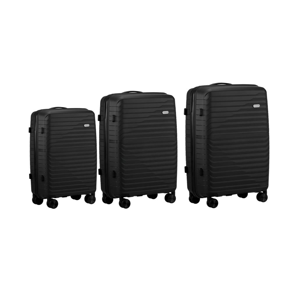 Gulieta Durabale 3pc Hardcase Luggage Set | Premium Lightweight 360 Spinner Wheels Suitcase Travel