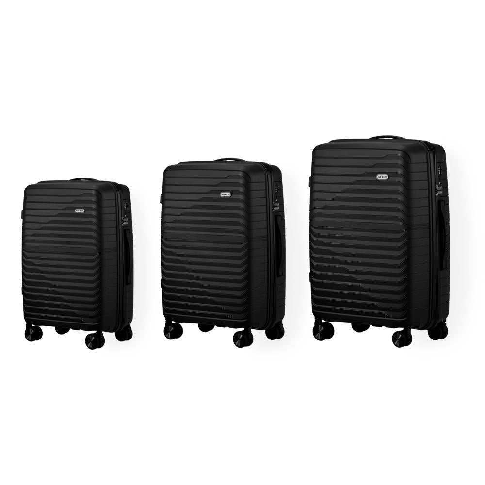 Gulieta Durabale 3pc Hardcase Luggage Set | Premium Lightweight 360 Spinner Wheels Suitcase Travel