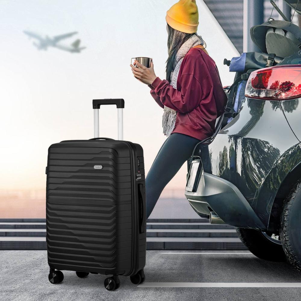 Gulieta Durabale 3pc Hardcase Luggage Set | Premium Lightweight 360 Spinner Wheels Suitcase Travel