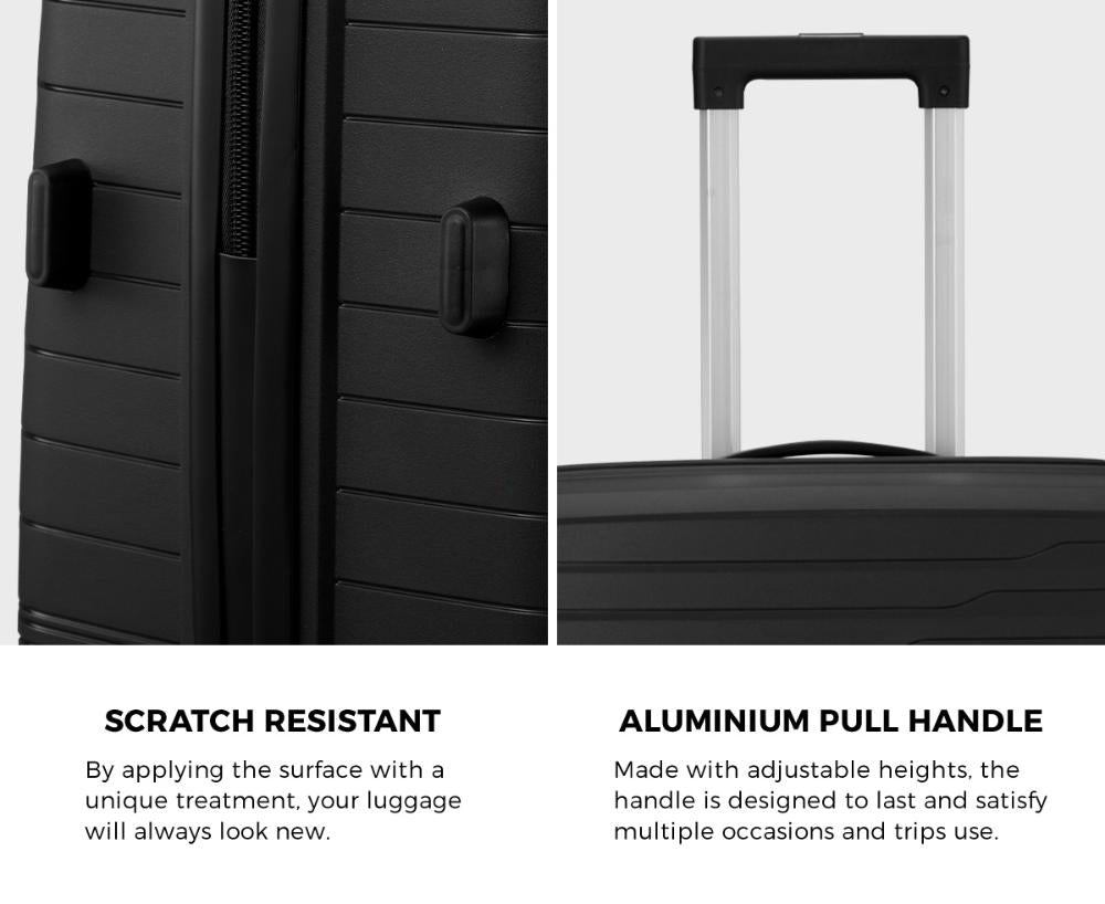 Gulieta Durabale 3pc Hardcase Luggage Set | Premium Lightweight 360 Spinner Wheels Suitcase Travel