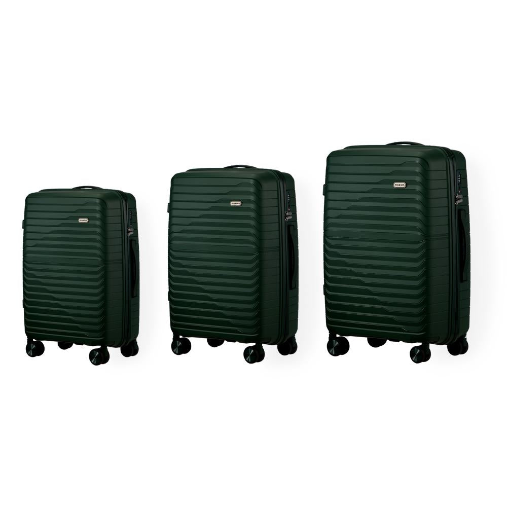 Gulieta Durabale 3pc Hardcase Luggage Set | Premium Lightweight 360 Spinner Wheels Suitcase Travel