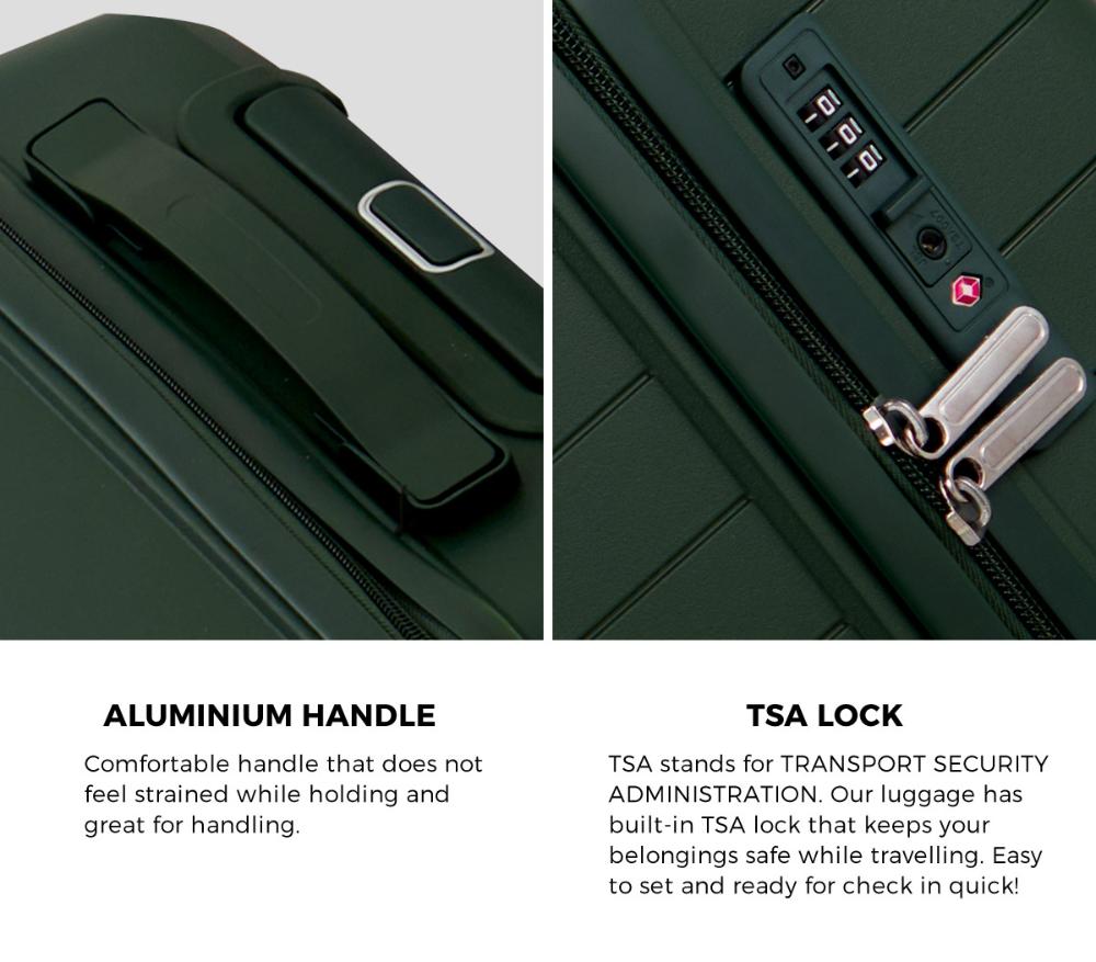 Gulieta Durabale 3pc Hardcase Luggage Set | Premium Lightweight 360 Spinner Wheels Suitcase Travel