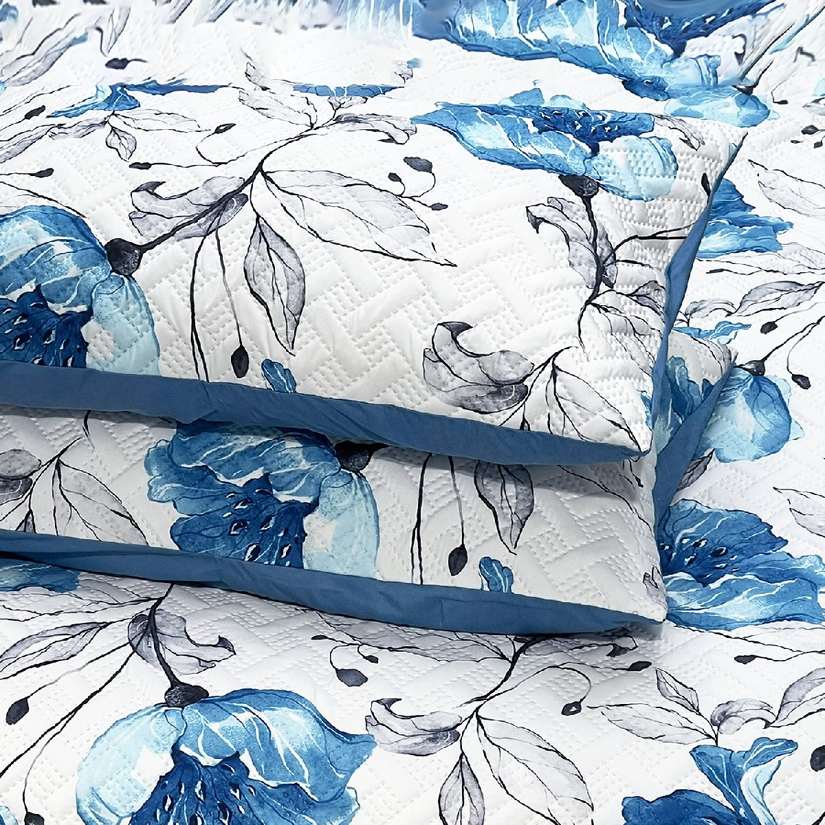 Ramesses Soft Bamboo Cooling Ultrasonic Quilt Cover Set With Fitted Sheet | Printed Design Bamboo Bedding Set