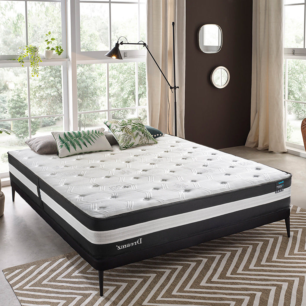 Dreameasy Ice Silk Ultra Cooling Mattress 5 Zone Pocket Spring Mattress | Reinforced Gel Infused Medium Firm Mattress