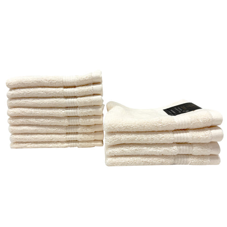 Ramesses Bamboo Egyptian Cotton 12 Piece Face Washer Towels Set | Hotel Quality Towels