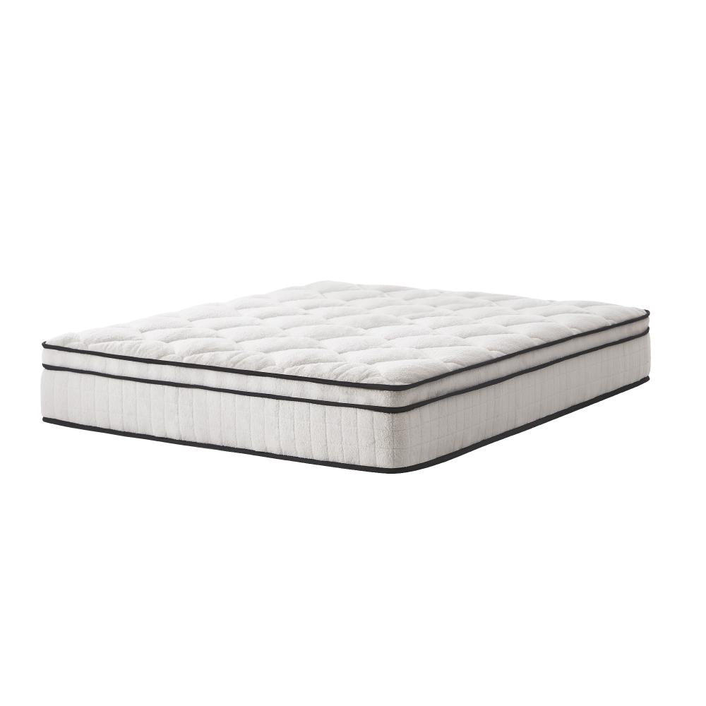 Teddy Boucle 6 Turn Coil Spring Plush Pillowtop 22cm Mattress | Full Body Support Ventialted Medium Hypo Allergenic Mattress