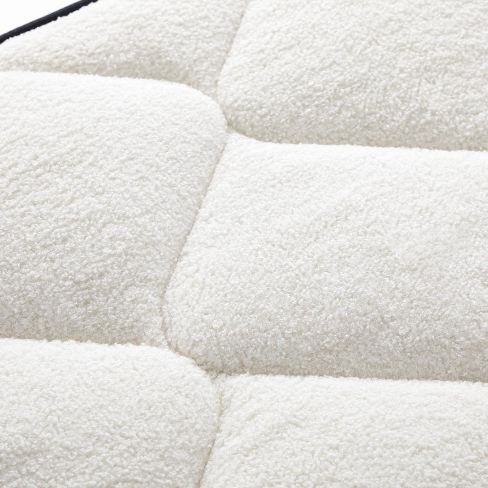 Teddy Boucle 6 Turn Coil Spring Plush Pillowtop 22cm Mattress | Full Body Support Ventialted Medium Hypo Allergenic Mattress