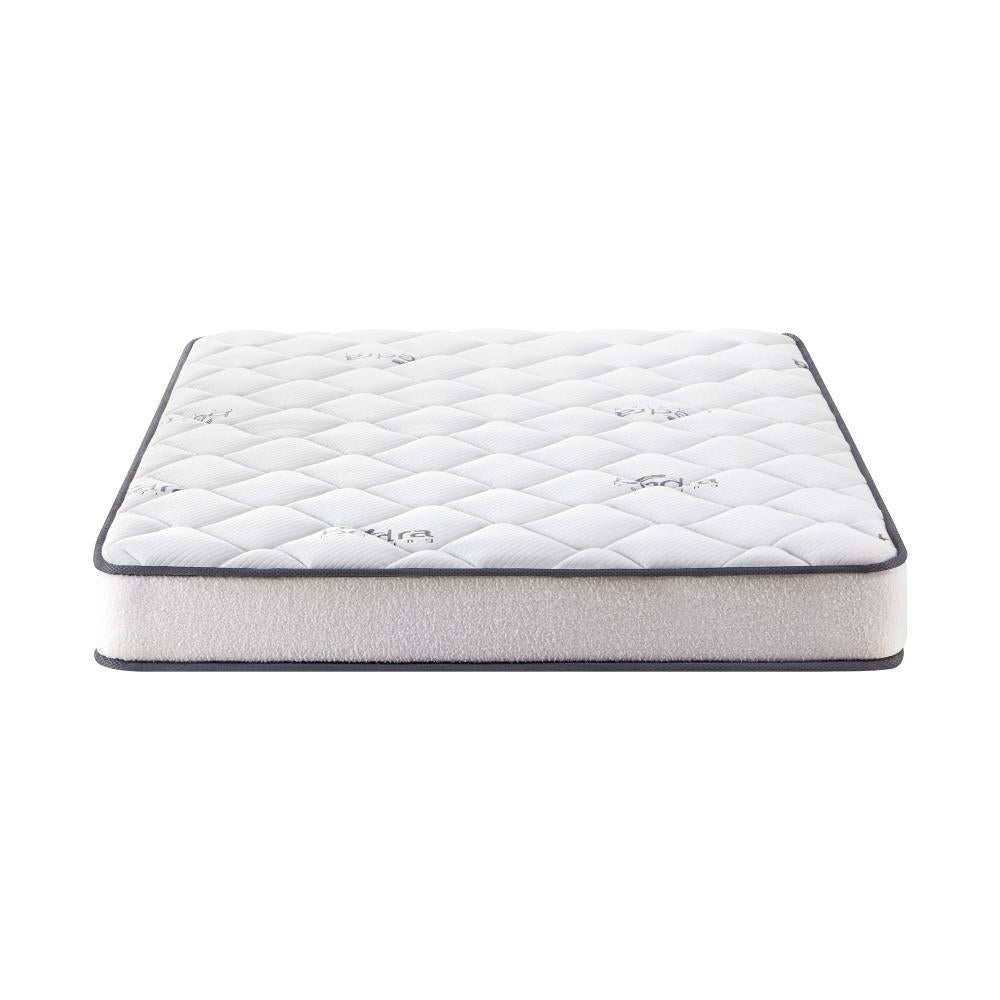 Teddy Boucle 6 Turn Coil Spring Medium Firm 16cm Mattress | Full Body Support Ventialted  Hypo Allergenic Mattress