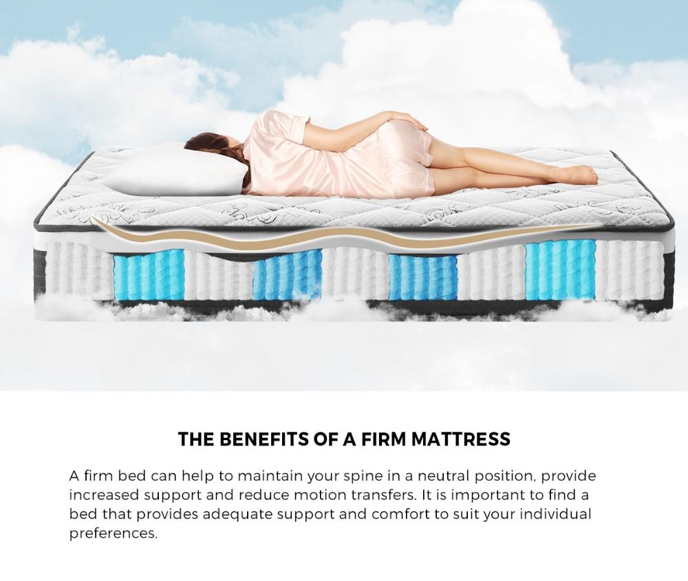 Sleep Luxe Extra Firm 6 Layer 30cm Pocket Spring Mattress | Superior Back Support Firm Bed Mattress