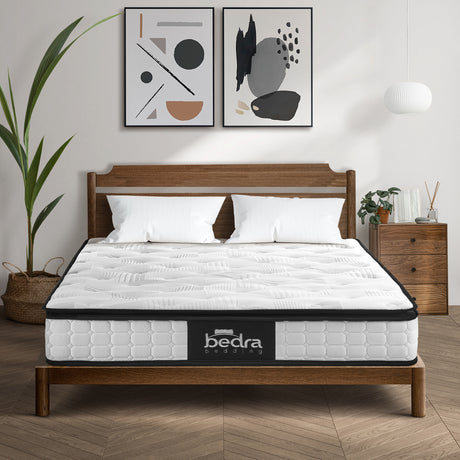 Nuvello Cool Gel Dreameasy 22cm Mattress and Bonus Pillow | Full Body Support Medium Firm Matrress