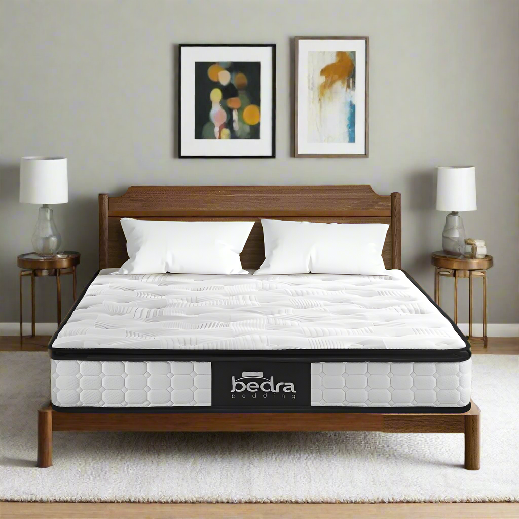 Nuvello Cool Gel Dreameasy 22cm Mattress and Bonus Pillow | Full Body Support Medium Firm Matrress