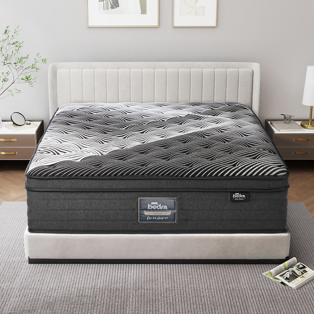 Dreameasy 9 Zone Bamboo Charcoal Infused Premium 35cm Mattress | 8 Layer Pocket Spring Support Ultimate Comfort Eco Mattress