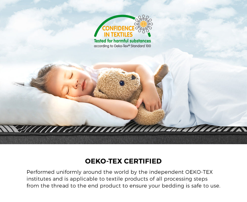 Dreameasy 9 Zone Bamboo Charcoal Infused Premium 35cm Mattress | 8 Layer Pocket Spring Support Ultimate Comfort Eco Mattress