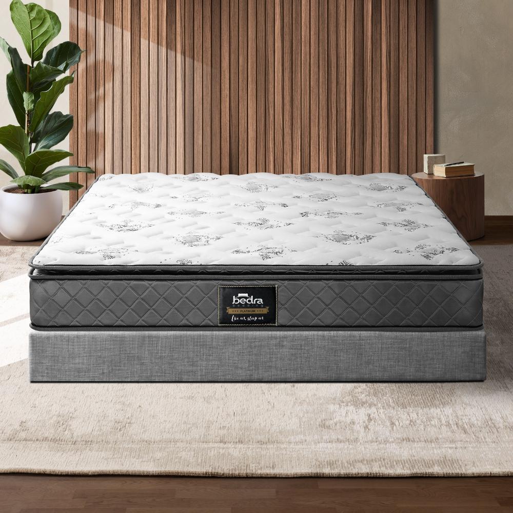 Pulsar 6 Turn Coil Bonnell Spring Plush 21cm Mattress | Full Body Support Ventialted Medium Firm Mattress