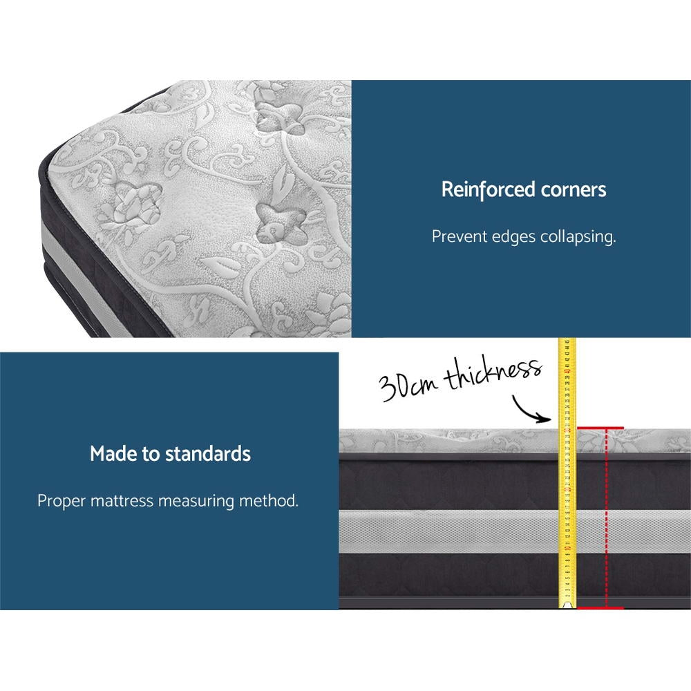 Portessa 7 Zone Zero Disturbance Mattress | 30cm Comfort Support Medium Firm Pocket Spring Mattress