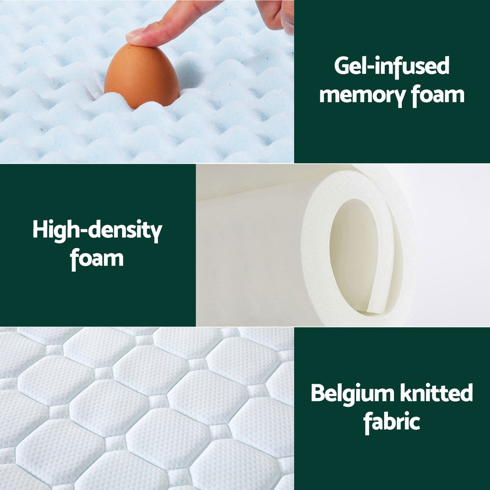 Portessa Io Cool Gel Ventilated Support Mattress | 25cm Comfort Support Medium Firm Bonnell Spring Mattress