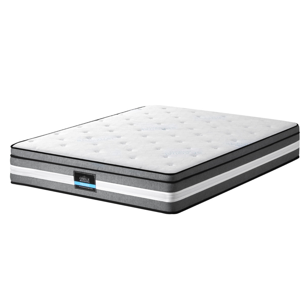 Portessa Super Cool Gel Memory Foam Spring Premium Mattress | 30cm Superior Support Medium Firm Reinforced Edge Mattress
