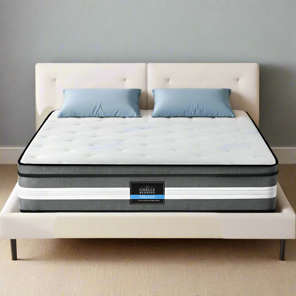 Portessa Super Cool Gel Memory Foam Spring Premium Mattress | 30cm Superior Support Medium Firm Reinforced Edge Mattress