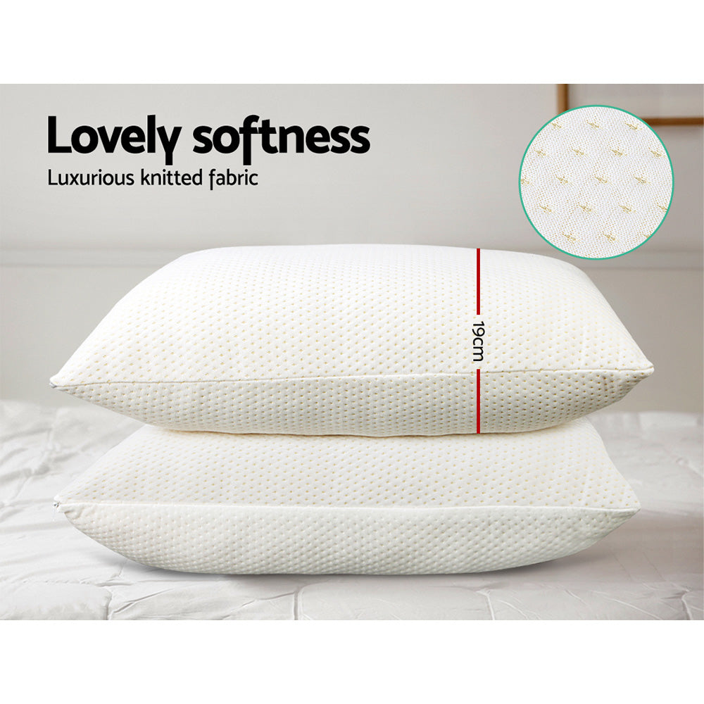 Luxore Visco Memory Foam Pillows | Two Hypo Allergenic Breathable Pillows