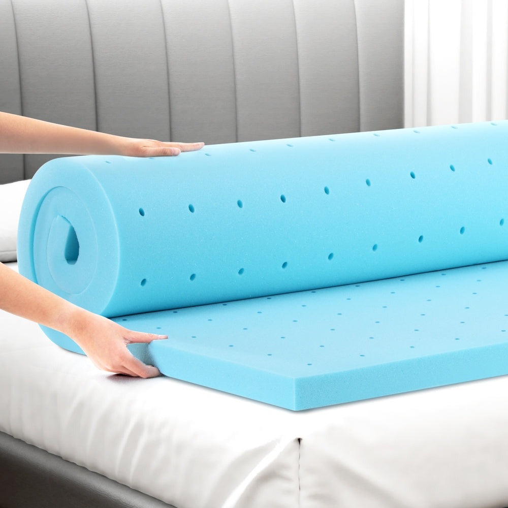 Luxore Ventilated Cooling Gel Bamboo Memory Foam Mattress Topper | Ultra Cooling Breathable 5cm Mattress Topper