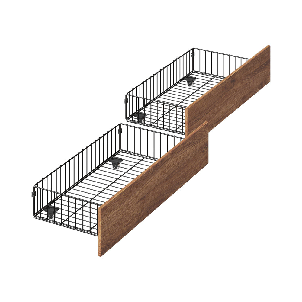 2x Bed Frame Storage Drawers with Wheels for Duomo or Pazzi Beds