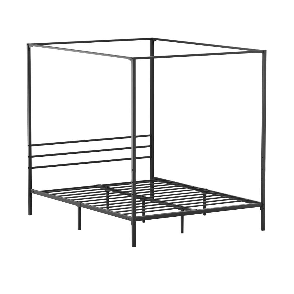 Casablanca Mare Premium Canopy Style Metal Bed Frame | High Quality Sturdy Canopy Bed in Black
