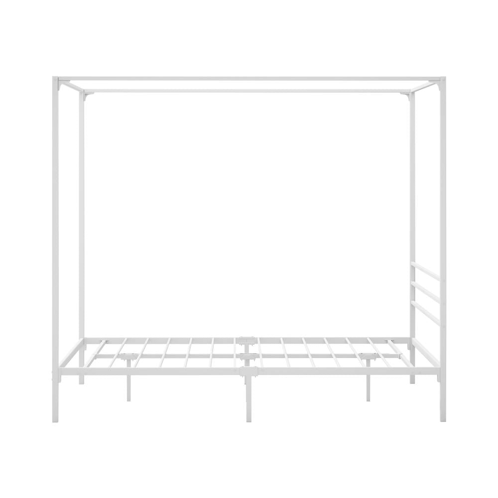 Casablanca Blanco Premium Canopy Style Metal Bed Frame | High Quality Designer Canopy Bed