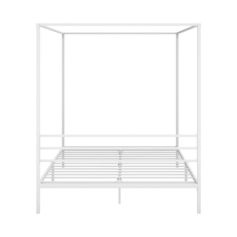 Casablanca Blanco Premium Canopy Style Metal Bed Frame | High Quality Designer Canopy Bed