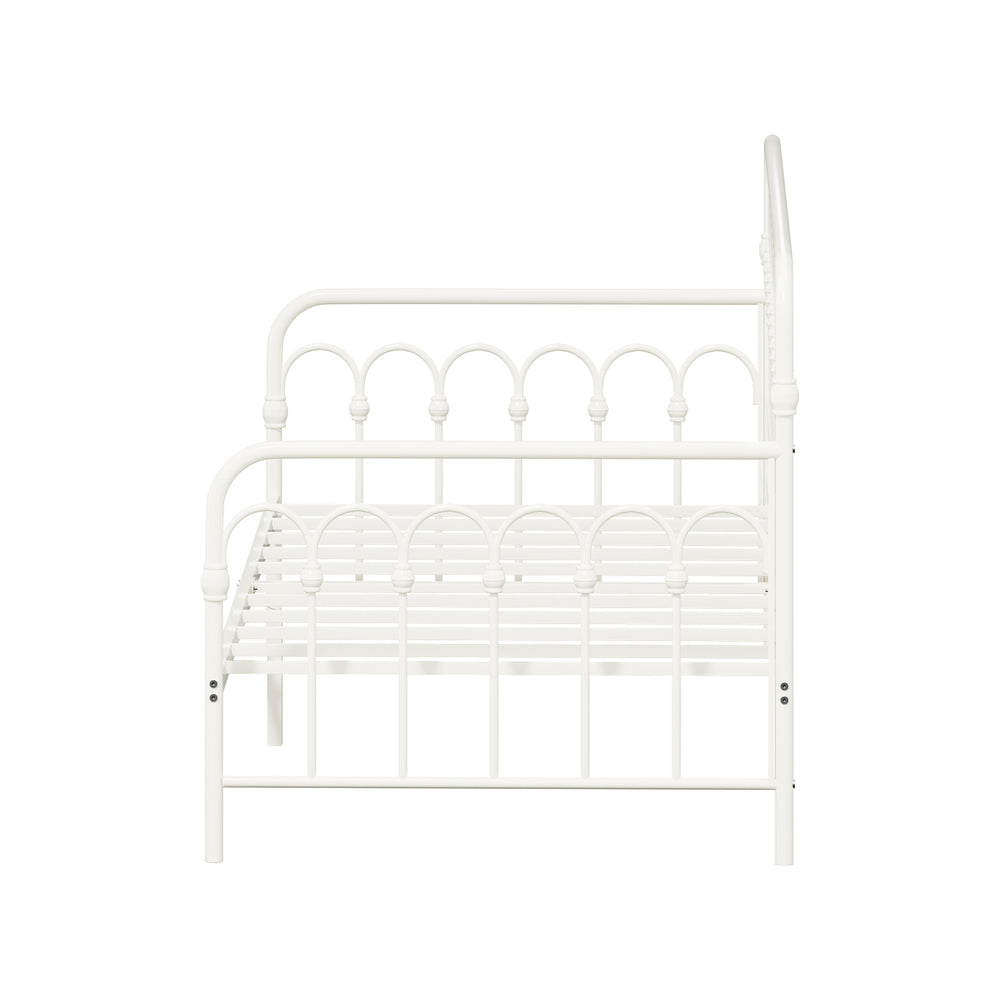Reggio Pulo Metal Kids Bed Frame| Kids Two in One Daybed Single Size and Optional Single Rollout Trundle