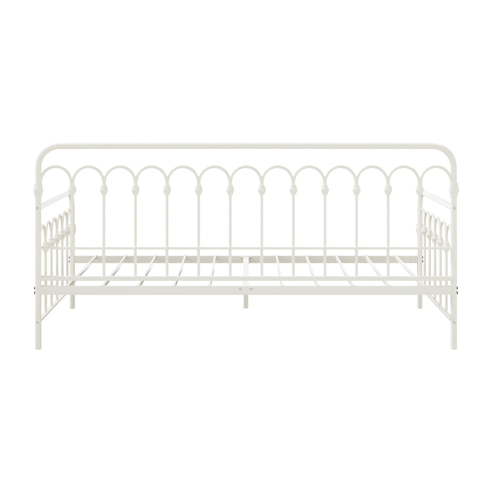 Reggio Pulo Metal Kids Bed Frame| Kids Two in One Daybed Single Size and Optional Single Rollout Trundle