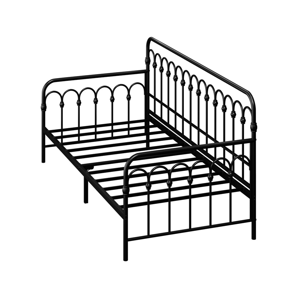 Reggio Pulo Metal Kids Bed Frame| Kids Two in One Daybed Single Size and Optional Single Rollout Trundle
