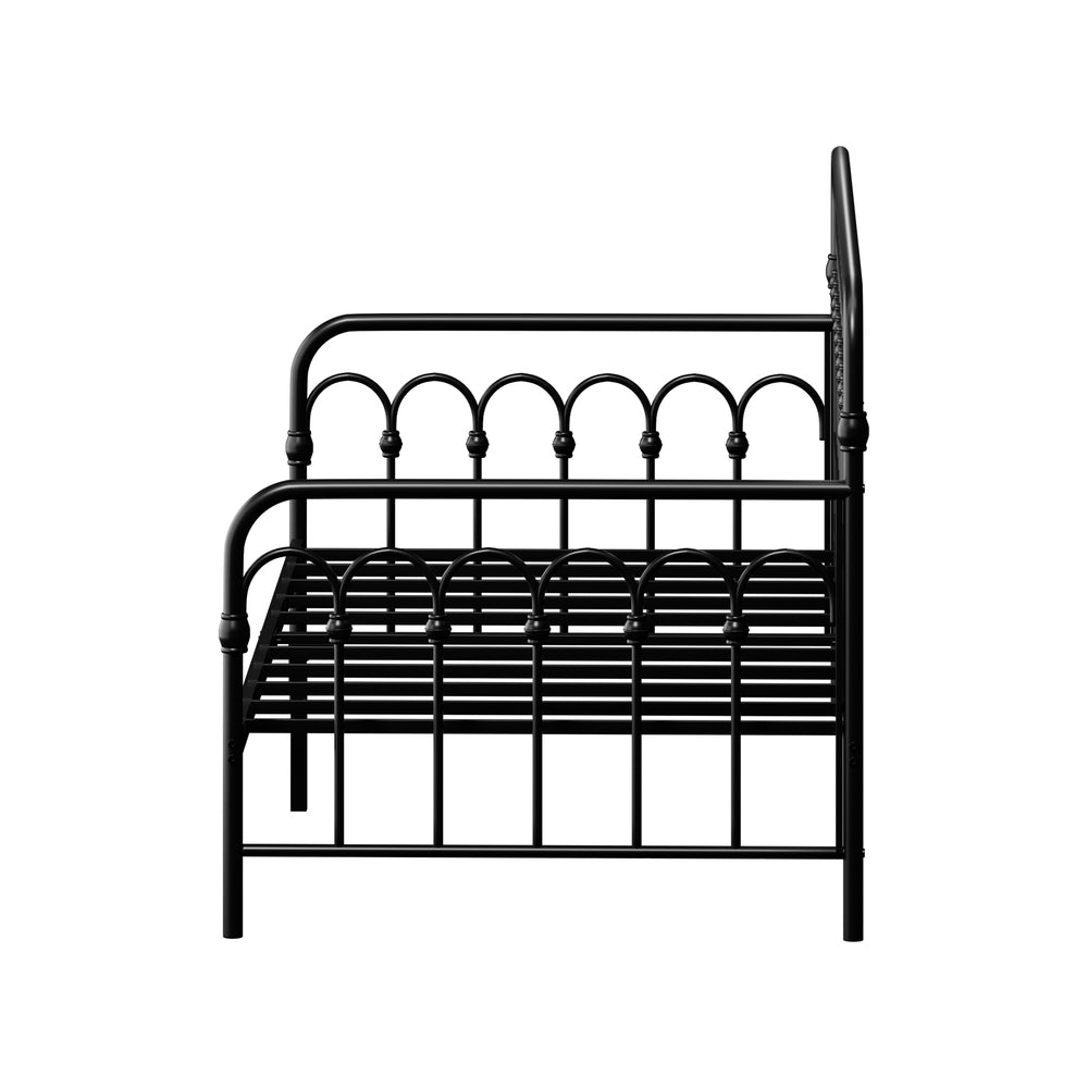 Reggio Pulo Metal Kids Bed Frame| Kids Two in One Daybed Single Size and Optional Single Rollout Trundle