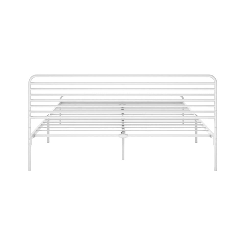 San Miguel Slim White Metal Bed Frame | Vintage Style High Quality Sturdy Metal Bed