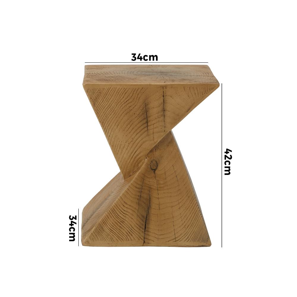 Terzzi Two In One Concrete Diamond Stool or Bedside Table | Indoor Outdoor Verstaile Modern Stands