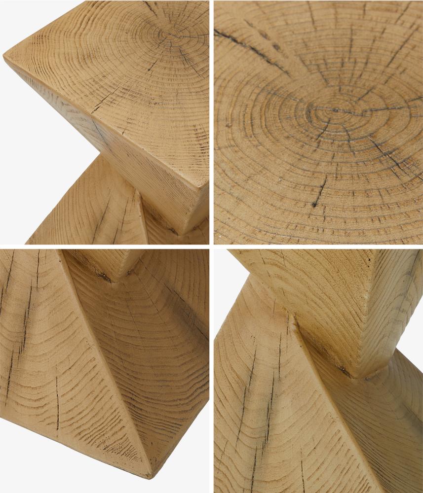 Terzzi Two In One Concrete Diamond Stool or Bedside Table | Indoor Outdoor Verstaile Modern Stands