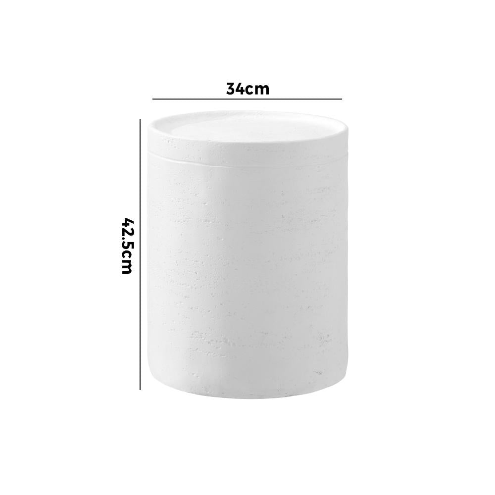 Terzzi Two In One Concrete Romano Stool or Bedside Table | Indoor Outdoor Verstaile Modern Stands