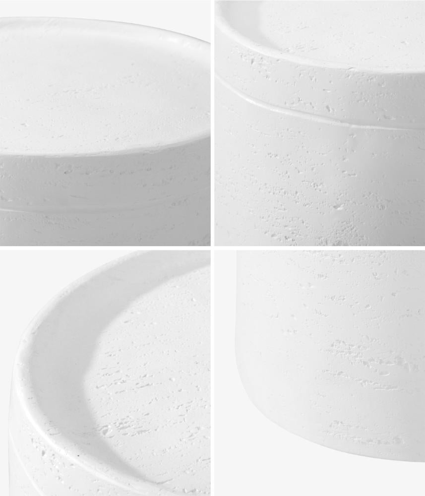 Terzzi Two In One Concrete Romano Stool or Bedside Table | Indoor Outdoor Verstaile Modern Stands