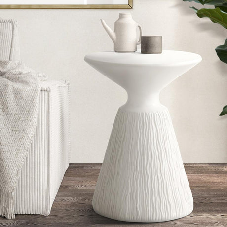 Terzzi Two In One Concrete Lava Stool or Bedside Table | Indoor Outdoor Verstaile Modern Stands