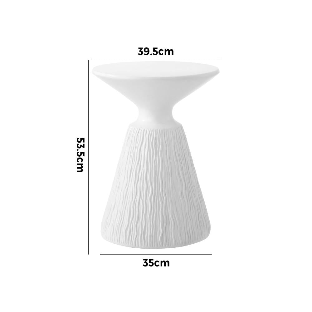 Terzzi Two In One Concrete Lava Stool or Bedside Table | Indoor Outdoor Verstaile Modern Stands